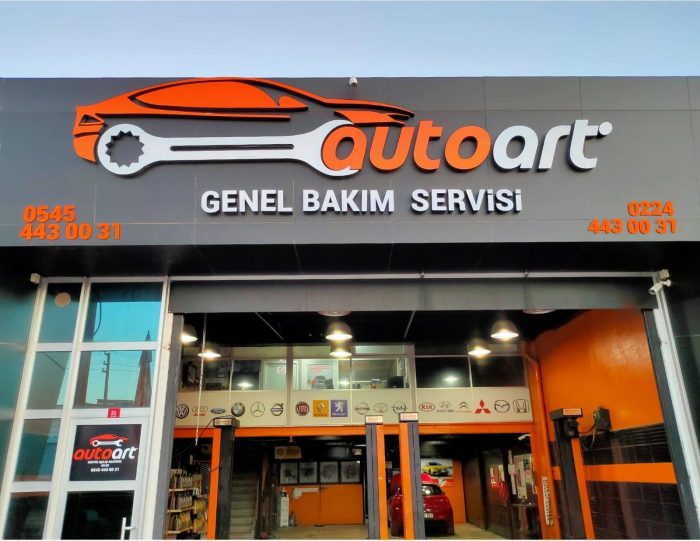 Autoart Servis Cephe Tabelası