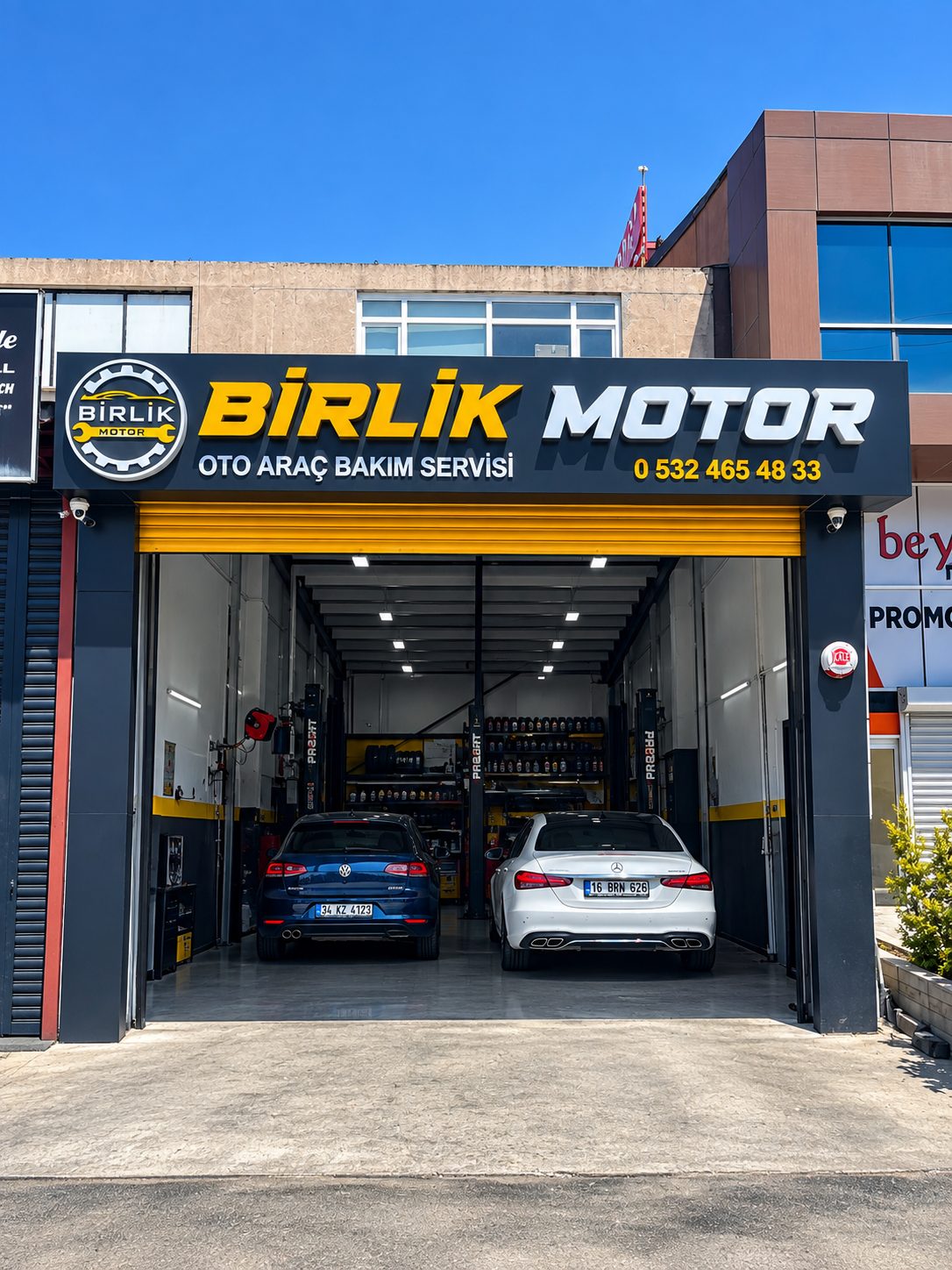 Birlik Motor Oto Servis Cephe Tabelası