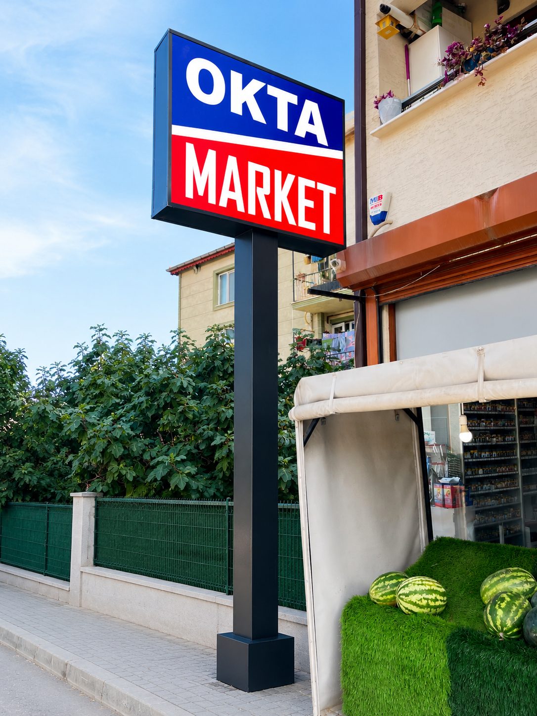 Okta Market Totem Tabelası